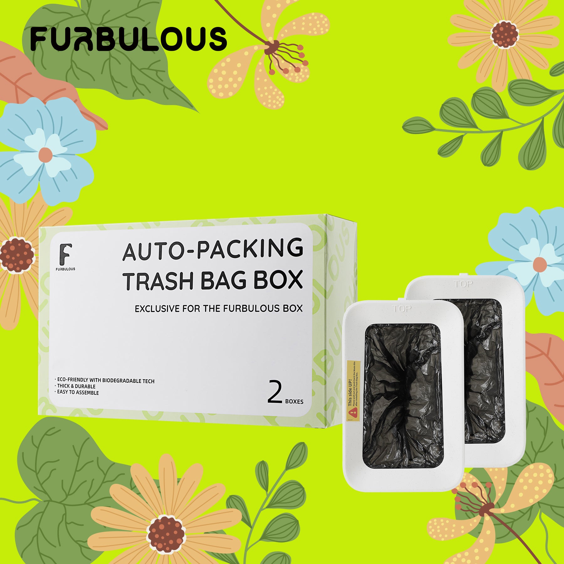 Furbulous 自動梱包ゴミ袋ボックス 2個 【公式通販】