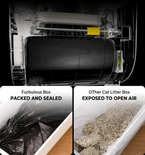 Auto-packing and sealing cat litter box, designed to automatically pack and seal used litter, ensuring a clean, odorless, and convenient solution for cat households