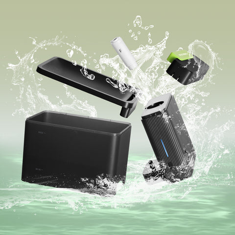 Furbulous Cube, the smart water fountain for pets, features advanced ultrafiltration technology, a sponge filter to remove fur and dust, and ensures clean, fresh, and pure water for optimal pet health and hydration
